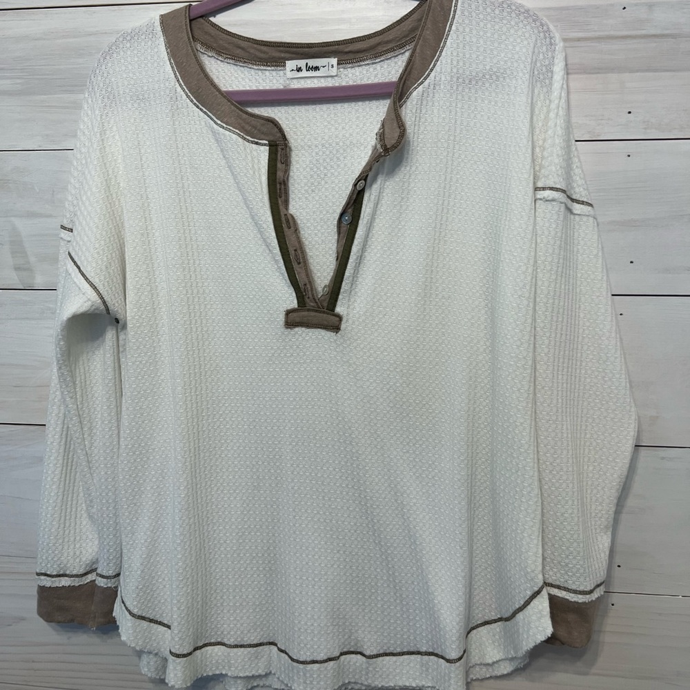 Oversized Waffle-Knit Shirt